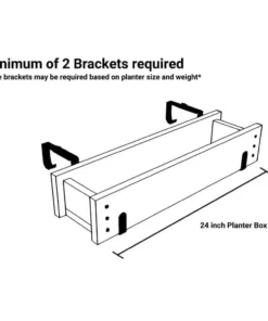 Vigoro Adjustable Window Planter Box Single Metal Bracket -Vigoro sales Store black metal vigoro plant hangers 51472 4f 1000
