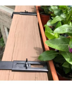 Vigoro Adjustable Window Planter Box Single Metal Bracket -Vigoro sales Store black metal vigoro plant hangers 51472 76 1000