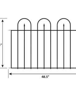 Vigoro Westbrook 36 in. x 48 in. Black Steel Fence Panel -Vigoro sales Store black vigoro garden fencing 860329 40 1000
