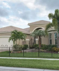 Vigoro Westbrook 36 in. x 48 in. Black Steel Fence Panel -Vigoro sales Store black vigoro garden fencing 860329 44 1000