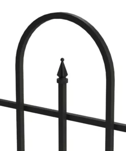 Vigoro Westbrook 36 in. x 48 in. Black Steel Fence Panel (4-Pack) -Vigoro sales Store black vigoro garden fencing 860329 4pk 1d 1000