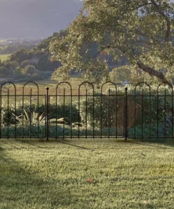 Vigoro Westbrook 36 in. x 48 in. Black Steel Fence Panel (4-Pack) -Vigoro sales Store black vigoro garden fencing 860329 4pk 1f 1000