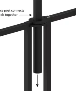 Vigoro Westbrook 36 in. x 48 in. Black Steel Fence Panel -Vigoro sales Store black vigoro garden fencing 860329 c3 1000