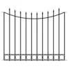 Vigoro Beaumont 40.4 in. H x 49.6 in. W Black Steel 3-Rail Fence Panel (4-Pack) -Vigoro sales Store black vigoro garden fencing 860336 4pk 64 1000