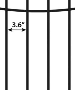 Vigoro Beaumont 40.4 in. H x 49.6 in. W Black Steel 3-Rail Fence Panel (4-Pack) -Vigoro sales Store black vigoro garden fencing 860336 4pk a0 1000