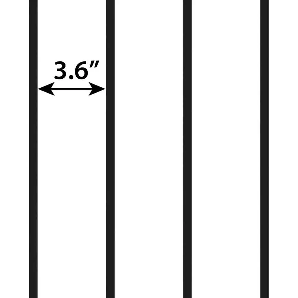 Vigoro Beaumont No Dig 40.4 in. H x 53.7 in. W Black Steel Decorative Fence Gate 5 Vigoro Beaumont No Dig 40.4 in. H x 53.7 in. W Black Steel Decorative Fence Gate - Image 3