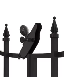 Vigoro Beaumont No Dig 40.4 in. H x 53.7 in. W Black Steel Decorative Fence Gate 20 Vigoro Beaumont No Dig 40.4 in. H x 53.7 in. W Black Steel Decorative Fence Gate -Vigoro sales Store black vigoro garden fencing 860343 4f 1000