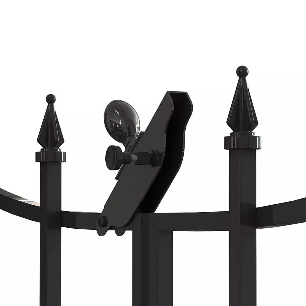 Vigoro Beaumont No Dig 40.4 in. H x 53.7 in. W Black Steel Decorative Fence Gate 9 Vigoro Beaumont No Dig 40.4 in. H x 53.7 in. W Black Steel Decorative Fence Gate - Image 7