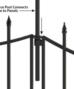 Vigoro Beaumont No Dig 40.4 in. H x 53.7 in. W Black Steel Decorative Fence Gate 18 Vigoro Beaumont No Dig 40.4 in. H x 53.7 in. W Black Steel Decorative Fence Gate -Vigoro sales Store black vigoro garden fencing 860343 66 1000