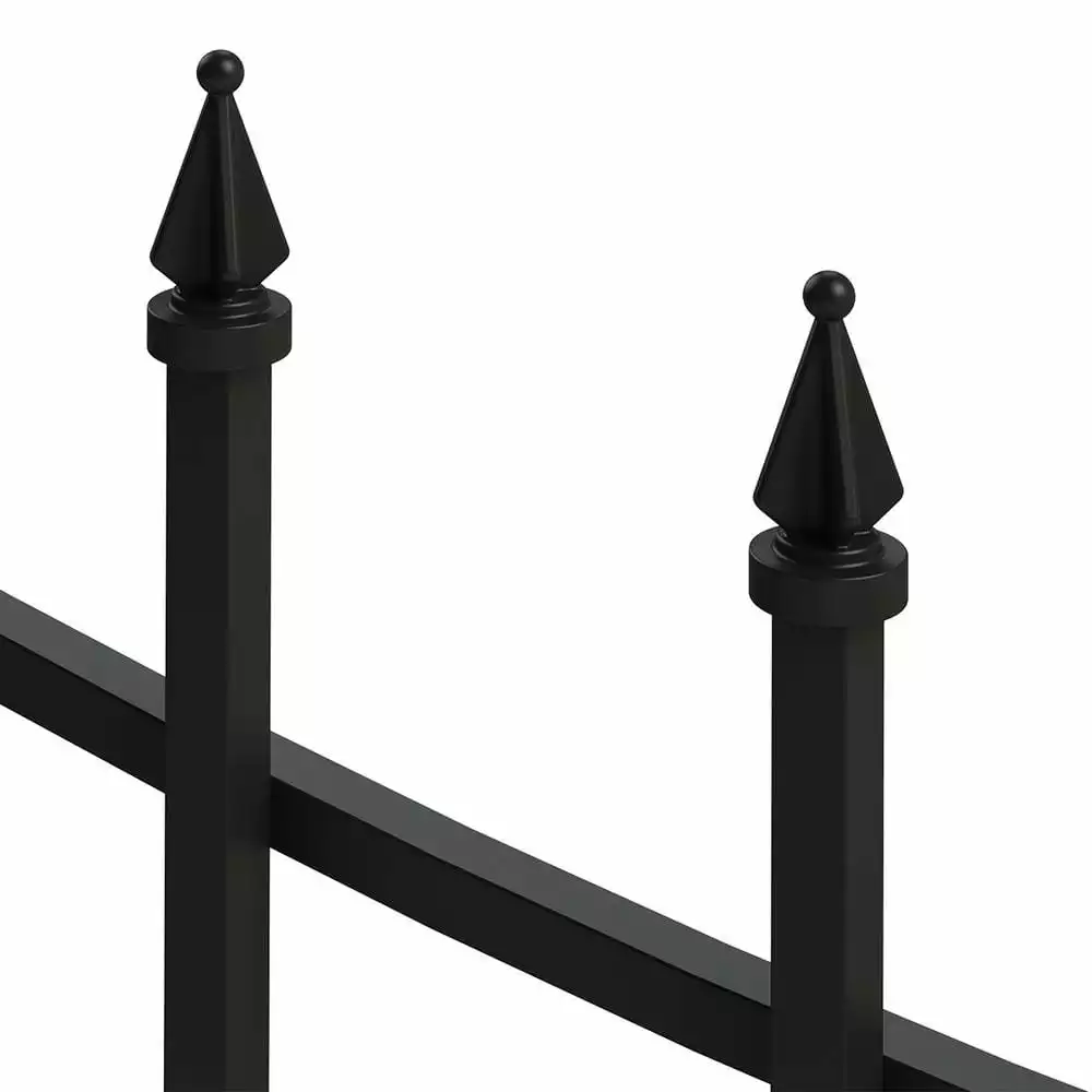 Vigoro Beaumont No Dig 40.4 in. H x 53.7 in. W Black Steel Decorative Fence Gate 6 Vigoro Beaumont No Dig 40.4 in. H x 53.7 in. W Black Steel Decorative Fence Gate - Image 4