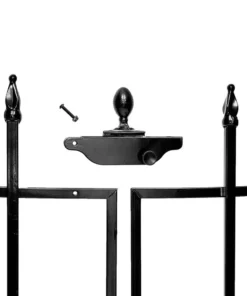 Vigoro Beaumont No Dig 40.4 in. H x 53.7 in. W Black Steel Decorative Fence Gate 19 Vigoro Beaumont No Dig 40.4 in. H x 53.7 in. W Black Steel Decorative Fence Gate -Vigoro sales Store black vigoro garden fencing 860343 c3 1000