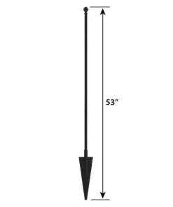 Vigoro Beaumont 53.3 in. x 3 in. x 3 in. Black Steel Fence Post and Stake (5-Pack) 13 Vigoro Beaumont 53.3 in. x 3 in. x 3 in. Black Steel Fence Post and Stake (5-Pack) -Vigoro sales Store black vigoro garden fencing 860367 5pk 40 1000