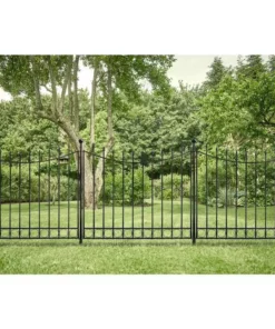 Vigoro Beaumont 53.3 in. x 3 in. x 3 in. Black Steel Fence Post and Stake (5-Pack) 16 Vigoro Beaumont 53.3 in. x 3 in. x 3 in. Black Steel Fence Post and Stake (5-Pack) -Vigoro sales Store black vigoro garden fencing 860367 5pk 4f 1000