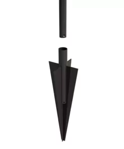 Vigoro Beaumont 53.3 in. x 3 in. x 3 in. Black Steel Fence Post and Stake -Vigoro sales Store black vigoro garden fencing 860367 a0 1000