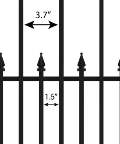 Vigoro Empire 30 in. x 36 in. Black Steel Fence Panel -Vigoro sales Store black vigoro garden fencing 860374 a0 1000