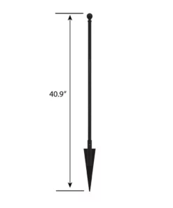 Vigoro Empire/Westbrook 41 in. x 2.3 in. x 2.3 in. Black Steel Fence Post -Vigoro sales Store black vigoro garden fencing 860398 40 1000