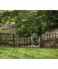 Vigoro Empire/Westbrook 41 in. x 2.3 in. x 2.3 in. Black Steel Fence Post (5-Pack) -Vigoro sales Store black vigoro garden fencing 860398 5pk 44 1000