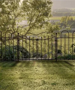 Vigoro Empire/Westbrook 41 in. x 2.3 in. x 2.3 in. Black Steel Fence Post (5-Pack) -Vigoro sales Store black vigoro garden fencing 860398 5pk 76 1000