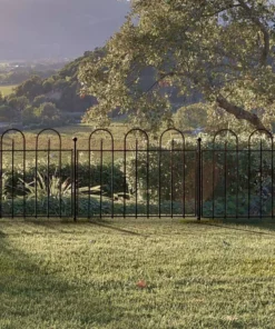 Vigoro Empire/Westbrook 41 in. x 2.3 in. x 2.3 in. Black Steel Fence Post (5-Pack) -Vigoro sales Store black vigoro garden fencing 860398 5pk fa 1000