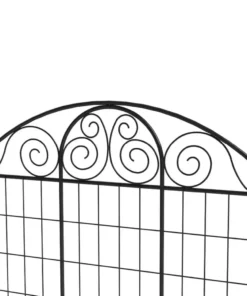 Vigoro Rockdale 43.8 in. Black Steel Fence Panel (6-Pack) -Vigoro sales Store black vigoro garden fencing 860404 6pk 1d 1000