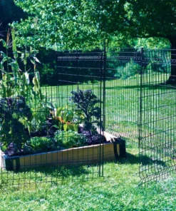 Vigoro 44 in. H x 36 in. W Steel Multi-Purpose No Dig Black Fence Panel (6-Pack) -Vigoro sales Store black vigoro garden fencing 860411 6pk 31 1000