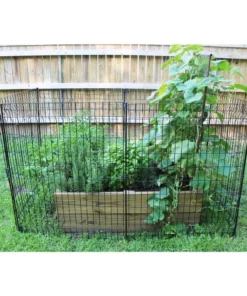 Vigoro 44 in. H x 36 in. W Steel Multi-Purpose No Dig Black Fence Panel (6-Pack) -Vigoro sales Store black vigoro garden fencing 860411 6pk 44 1000