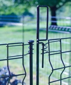 Vigoro 44 in. H x 36 in. W Steel Multi-Purpose No Dig Black Fence Panel (6-Pack) -Vigoro sales Store black vigoro garden fencing 860411 6pk 76 1000