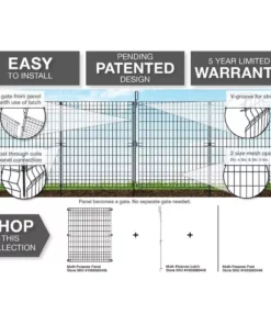 Vigoro 56 in. H Steel Multi-Purpose Black Fence Post -Vigoro sales Store black vigoro garden fencing 860428 1d 1000