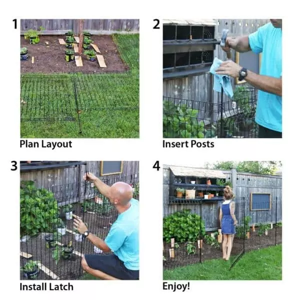 Vigoro 49 in. H Steel No Dig Multi-Purpose Black Latch 6 Vigoro 49 in. H Steel No Dig Multi-Purpose Black Latch - Image 4