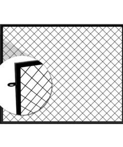 Vigoro 37.3 in. H x 51 in. W Steel Diamond Mesh Garden Fence Panel -Vigoro sales Store black vigoro garden fencing 860640 40 1000