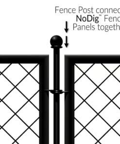 Vigoro 37.3 in. H x 51 in. W Steel Diamond Mesh Garden Fence Panel -Vigoro sales Store black vigoro garden fencing 860640 c3 1000