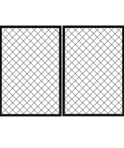 Vigoro 37.3 in. H x 50.2 in. W Steel Diamond Mesh Garden Fence Gate