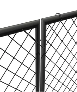 Vigoro 37.3 in. H x 50.2 in. W Steel Diamond Mesh Garden Fence Gate -Vigoro sales Store black vigoro garden fencing 860657 c3 1000