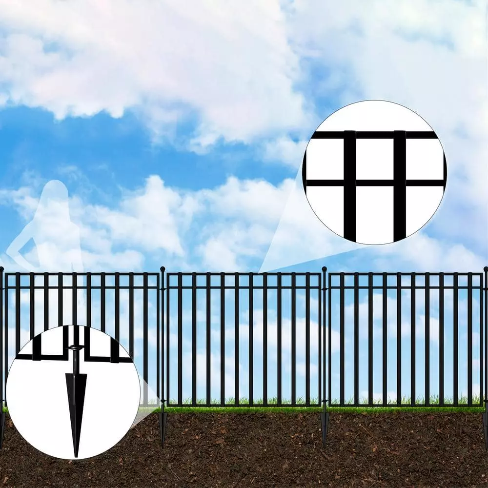 Vigoro 37.2 in. H x 55.7 in. W Steel 3-Rail Garden Fence Gate 7 Vigoro 37.2 in. H x 55.7 in. W Steel 3-Rail Garden Fence Gate - Image 5