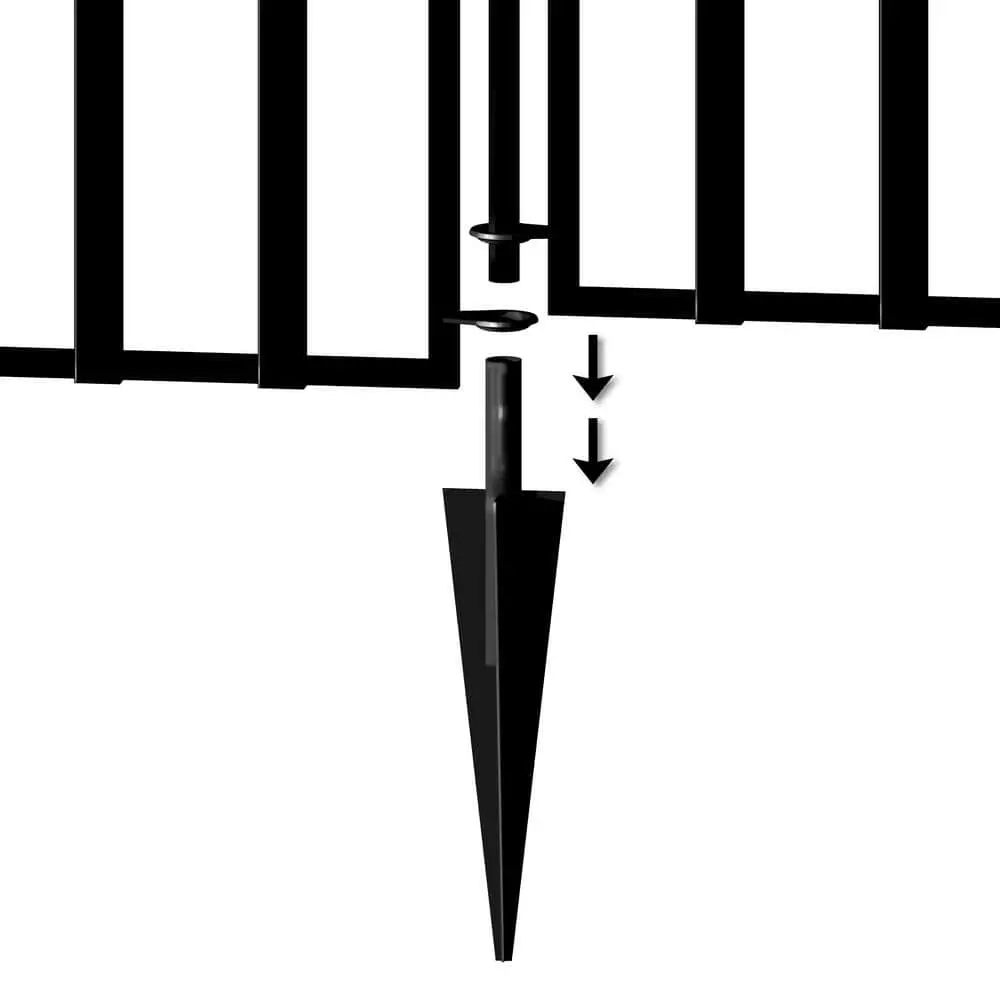 Vigoro 37.2 in. H x 55.7 in. W Steel 3-Rail Garden Fence Gate 11 Vigoro 37.2 in. H x 55.7 in. W Steel 3-Rail Garden Fence Gate - Image 9