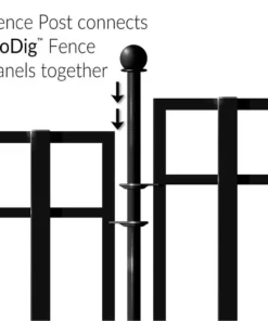 Vigoro 37.2 in. H x 55.7 in. W Steel 3-Rail Garden Fence Gate 21 Vigoro 37.2 in. H x 55.7 in. W Steel 3-Rail Garden Fence Gate -Vigoro sales Store black vigoro garden fencing 860718 77 1000
