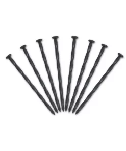 Vigoro 8 in. Black Plastic-Nylon Spiral Anchoring Spikes (8-Pack) -Vigoro sales Store black vigoro plastic edging 1985 hd 40 1000