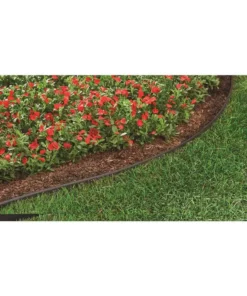 Vigoro 60 ft. x 0.5 in. x 4.5 in. Black Plastic Lawn Edging -Vigoro sales Store black vigoro plastic edging vig 60c 1f 1000