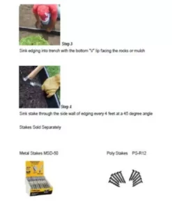 Vigoro 60 ft. x 0.5 in. x 4.5 in. Black Plastic Lawn Edging -Vigoro sales Store black vigoro plastic edging vig 60c 4f 1000