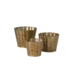SULLIVANS Brown Metal Flower Pots (Set of 3) -Vigoro sales Store brown sullivans plant pots met1578 64 1000