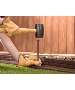 Vigoro 4 ft. Brown No-Dig Rubber Landscape Edging (6-Pack) -Vigoro sales Store brown vigoro rubber edging dcbfe4bn6 44 1000