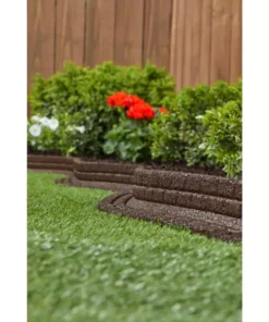 Vigoro 4 ft. Brown No-Dig Rubber Landscape Edging (6-Pack) -Vigoro sales Store brown vigoro rubber edging dcbfe4bn6 4f 1000