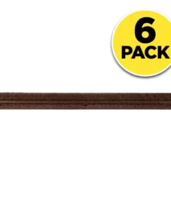 Vigoro 4 ft. Brown No-Dig Rubber Landscape Edging (6-Pack)