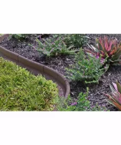Vigoro EcoBorder 4 ft. Brown Rubber Landscape Edging (48-Count/Pallet) -Vigoro sales Store brown vigoro rubber edging ecobrd br 48 66 1000