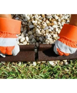 Vigoro EcoBorder 4 ft. Brown Rubber Landscape Edging (48-Count/Pallet) -Vigoro sales Store brown vigoro rubber edging ecobrd br 48 a0 1000