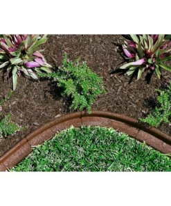 Vigoro EcoBorder 4 ft. Brown Rubber Landscape Edging (48-Count/Pallet) -Vigoro sales Store brown vigoro rubber edging ecobrd br 48 d4 1000