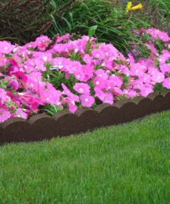 Vigoro 47 in. x 2 in. x 4 in. Brown Scalloped Rubber Garden Edging 15 Vigoro 47 in. x 2 in. x 4 in. Brown Scalloped Rubber Garden Edging -Vigoro sales Store brown vigoro rubber edging mt5001678 31 1000