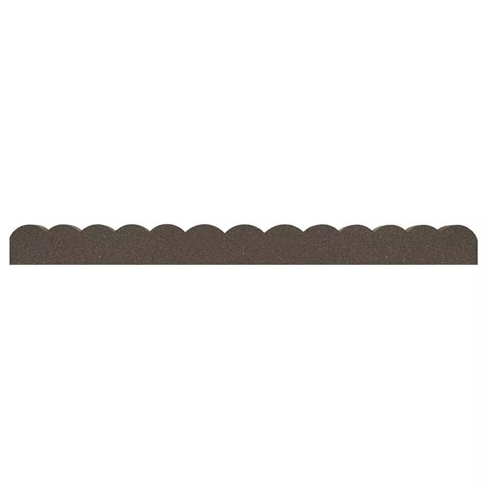 Vigoro 47 in. x 2 in. x 4 in. Brown Scalloped Rubber Garden Edging 5 Vigoro 47 in. x 2 in. x 4 in. Brown Scalloped Rubber Garden Edging - Image 3