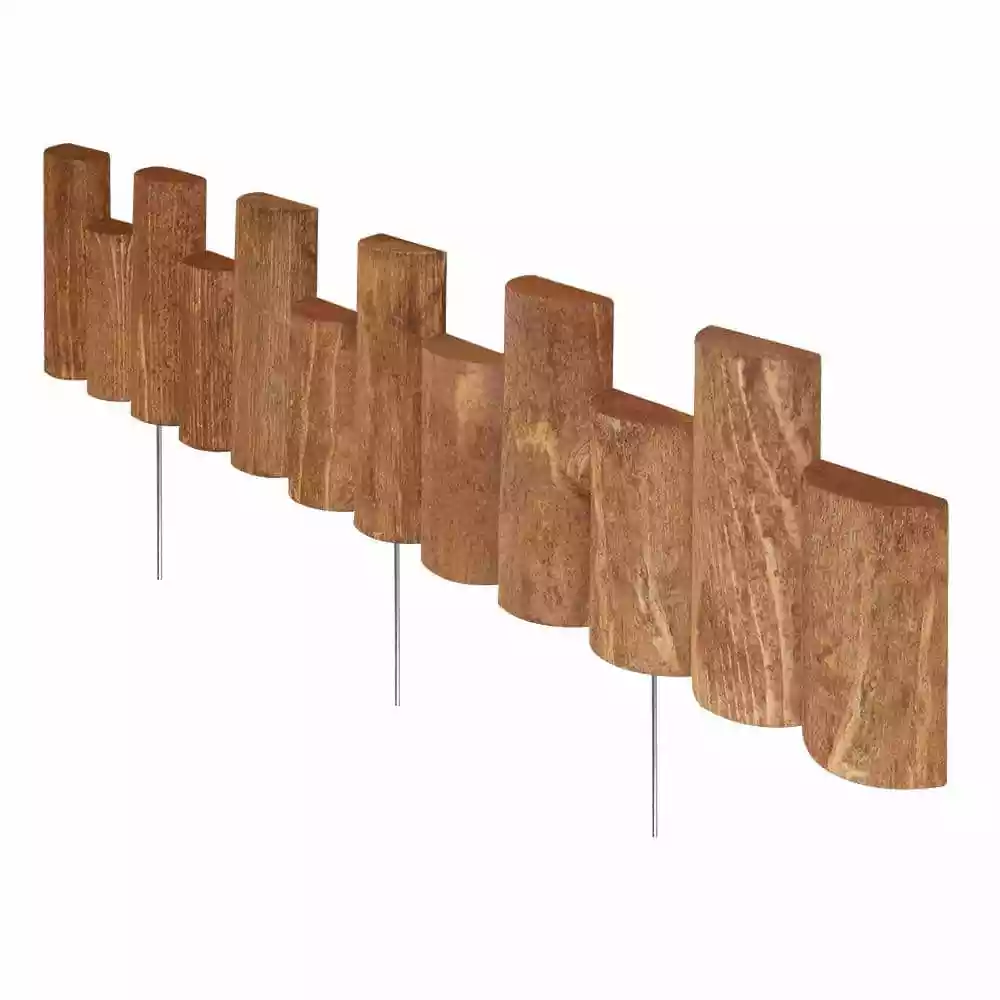 Vigoro 3 ft. Wooden Half-Log Edging 6 Vigoro 3 ft. Wooden Half-Log Edging - Image 4