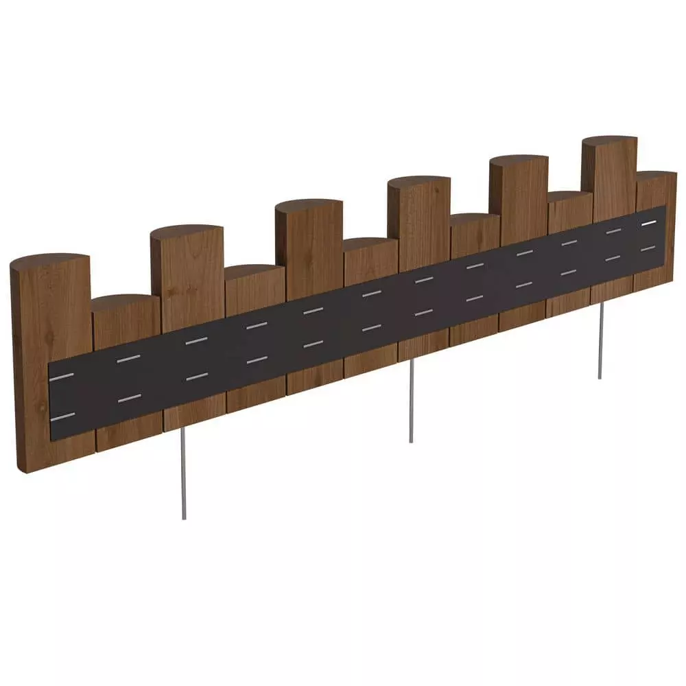 Vigoro 3 ft. Wooden Half-Log Edging 4 Vigoro 3 ft. Wooden Half-Log Edging - Image 2